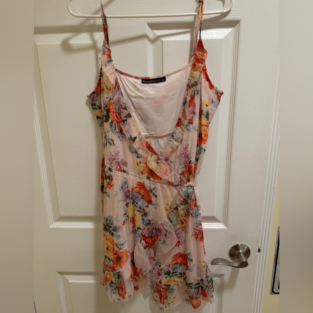 Abercrombie & Fitch Floral Mini Dress - Pink and Orange